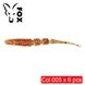 Silicone slug FOX 9cm Leech (JAVASTICK) #005 (caramel) (edible, 6 pcs) 8841 фото 1