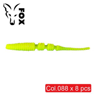 Силиконовый слаг для микроджига FOX 5,5см Leech (JAVASTICK) #088 (bright green) (съедобный, 8шт) 8778 фото