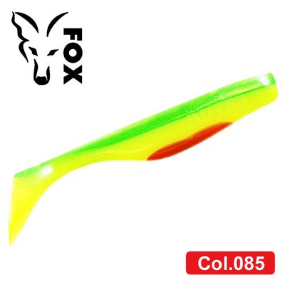 Silicone vibrating tail FOX 9cm Abyss #085 (chartreuse lime red) (1 piece) 7443 фото