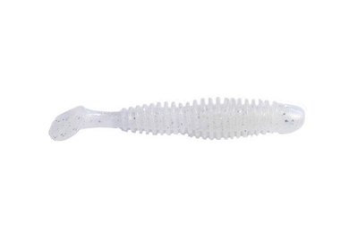 Silicone vibrating tail Reins Bubbring Shad 3" #318 Clear Pearl Silver (edible, 8 pcs) 6197 фото