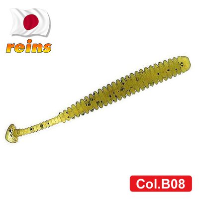 Silicone vibrating tail Reins Aji Adder Shad 3" #B08 Green Pumpkin Chart Melon (edible, 6 pcs) 5947 фото