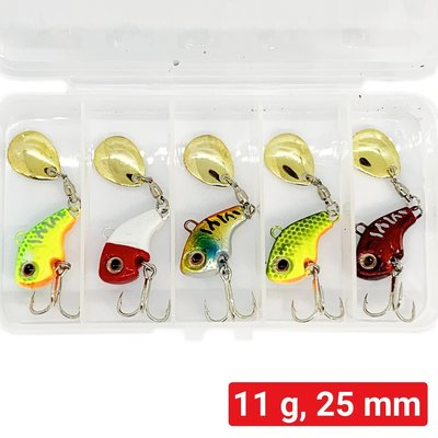 Set of tail spinners FOX Jig Tail Spinner Kit 11g (5 pieces of bait + box) 267118 фото