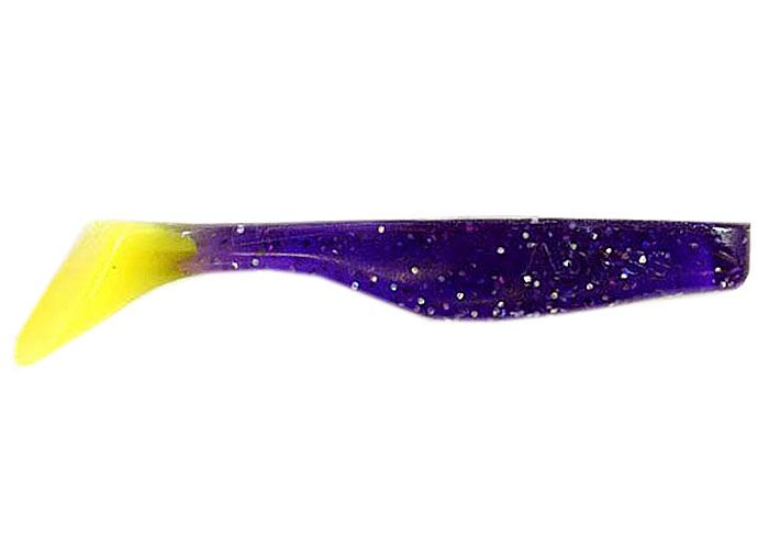 Silicone vibrating tail FOX 9cm Abyss #057 (purple yellow) (1 piece) 8875 фото