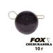 Odważnik ołowiany "Cheburashka" FOX 10g czarny (1 szt.) 8607 фото 1
