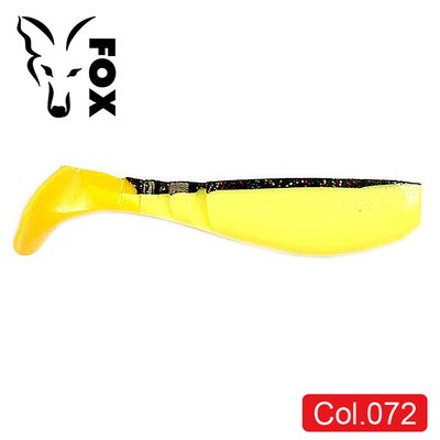 Силиконовый виброхвост FOX 12см Trapper #072 (black yellow) (1шт) 9849 фото