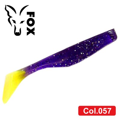 Силиконовый виброхвост FOX 9см Abyss #057 (purple yellow) (1шт) 8875 фото