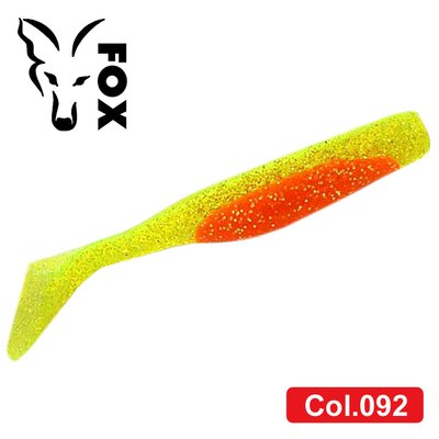 Silicone vibrating tail FOX 9cm Abyss #092 (orange lime) (1 piece) 7371 фото