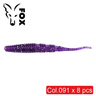 Силіконовий слаг для мікроджигу FOX 5,5см Leech (JAVASTICK) #091 (electric violet) (їстівний, 8шт) 8809 фото
