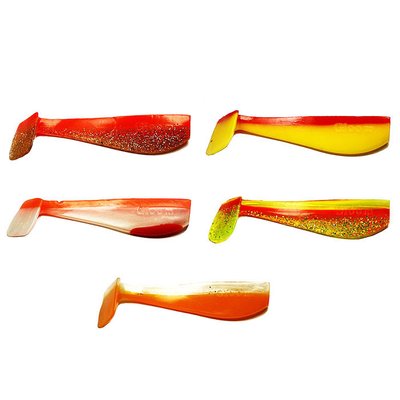 Set of silicone vibrating tails FOX 10cm Gloom Assorti #3 (edible, 5 pcs) 10476 фото