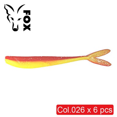 Silicone slug FOX 12cm Slug #026 (red yellow) (edible, 6 pcs) 8796 фото