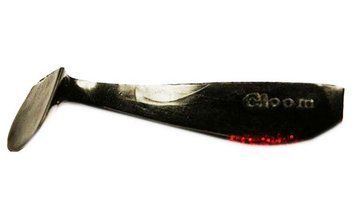 Silicone vibrating tail FOX 10cm Gloom #022 (black red belly) (1 piece) 260247 фото