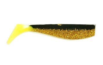 Силіконовий віброхвіст FOX 8см Swimmer #007 (black gold) (1шт) 260219 фото