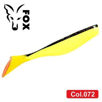 Силіконовий віброхвіст FOX 9см Abyss #072 (black yellow) (1шт) 267594 фото