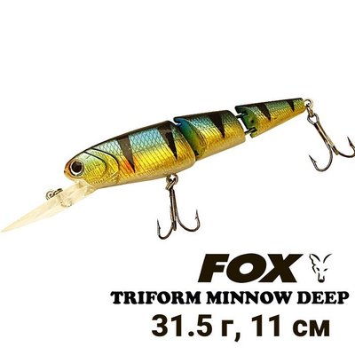 Складовий воблер FOX Triform Minnow Deep TMD11-X13 5192 фото