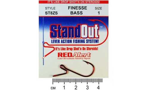 Купити Offset hook StandOut Red Alert ST8ZS #1 red (7pcs) 7947 в інтернет  магазині