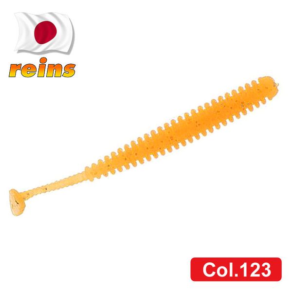 Silicone vibrating tail for microjig Reins Aji Adder Shad 2" #123 Glow Freezin Mikan (edible, 15 pcs) 6371 фото