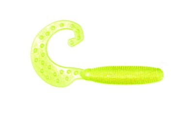 Silicone twister for micro jig Reins Fat G-tail Grub 2" #015 Chart Pearl (edible, 20 pcs) 6803 фото
