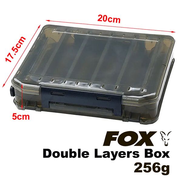 Коробка FOX Double Layers Box, 20*17.5*5cm, 256g, Dark Grey FXDBLLYRSBX-20X17.5X5-DarkGrey фото