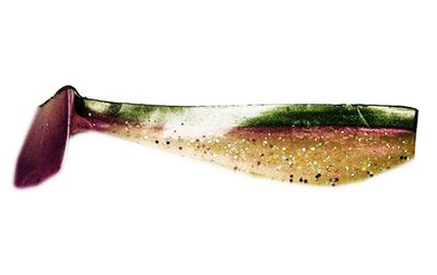 Silicone vibrating tail FOX 10cm Gloom #024 (green lilac perlamutr) (1 piece) 260249 фото