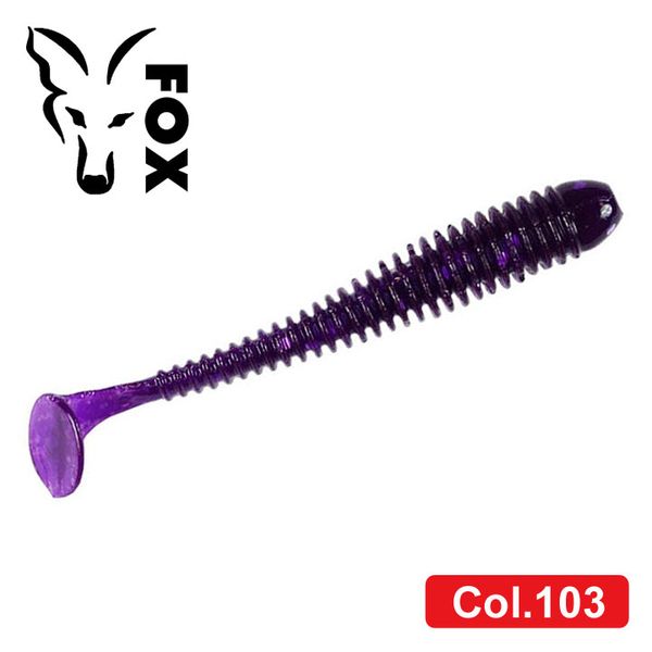 Силіконовий віброхвіст для мікроджигу FOX 5см Slink #103 (electric purple) (їстівний, 1шт) 5935 фото