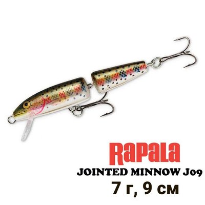 Wobbler Rapala Jointed Minnow J09 RT 9062 фото