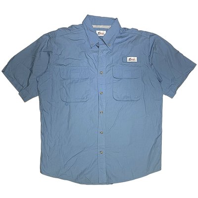Сорочка World Wide Sportsman Fishing Shirt, L, 100% Cotton, Short Sleeve, Blue Lake (блакитний) 235868 фото
