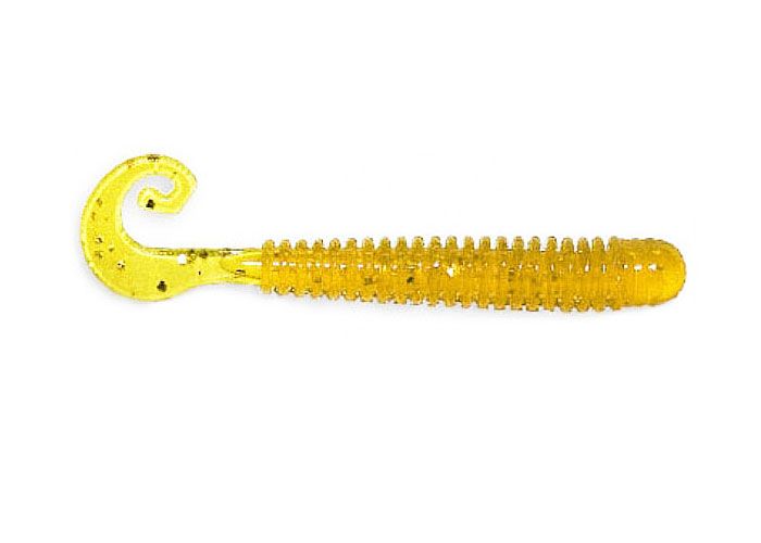 Silicone twister for micro jig Reins G-tail Saturn Micro 2" #430 Motor Oil Gold FLK (edible, 20 pcs) 6403 фото