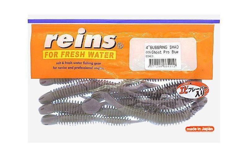 Силиконовый виброхвост Reins Bubbring Shad 4" #008 Ghost Pro Blue (съедобный, 8шт) 6275 фото