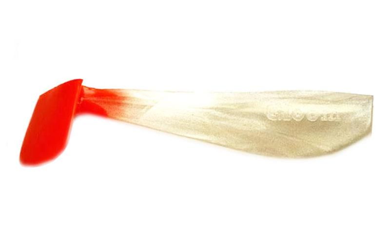 Silicone vibrating tail FOX 14cm Gloom #016 (white red perlamutr) (1 piece) 9862 фото