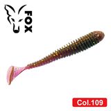 Silicone vibrating tail for microjig FOX 5cm Slink #109 (sucker, shit lilac, gold glitter) (edible, 1 piece) 6173 фото