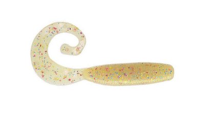 Silicone twister for micro jig Reins Fat G-tail Grub 2" #405 Pearl Candy (edible, 20 pcs) 6080 фото