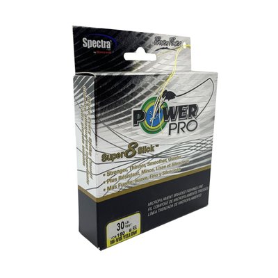Шнур PowerPro Super 8 Slick Yellow 30lb 135м 0.28мм. USA 6873 фото