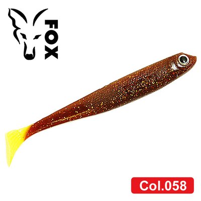 Silicone vibrating tail FOX 10cm Reaper #058 (brown yellow) (1 piece) 7478 фото