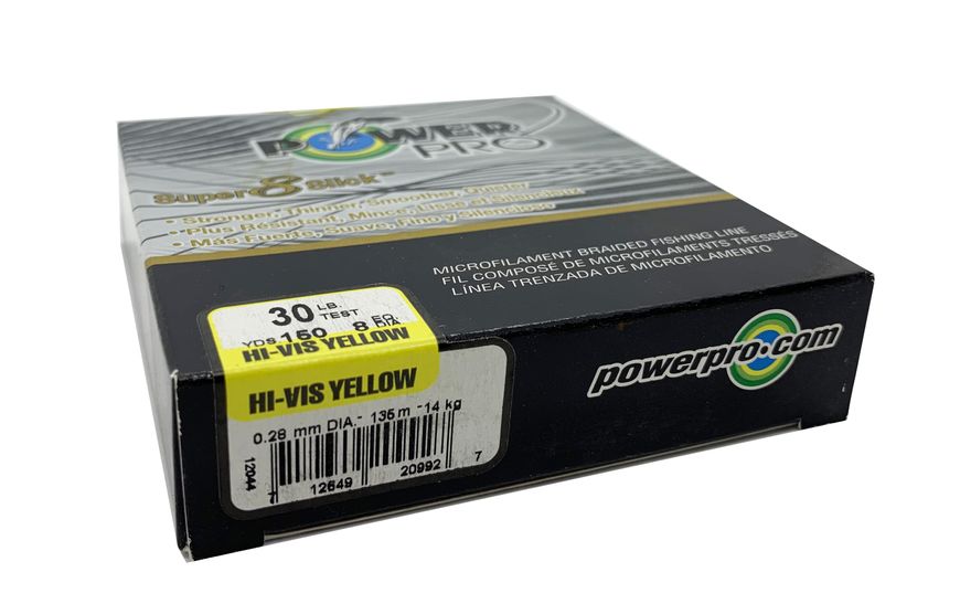 Шнур PowerPro Super 8 Slick Yellow 30lb 135м 0.28мм. USA 6873 фото