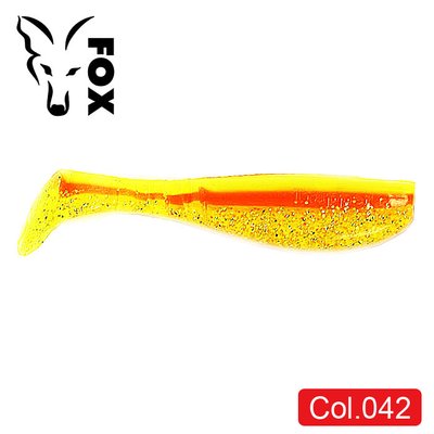 Silicone vibrating tail FOX 12cm Trapper #042 (yellow red gold) (1 piece) 9839 фото