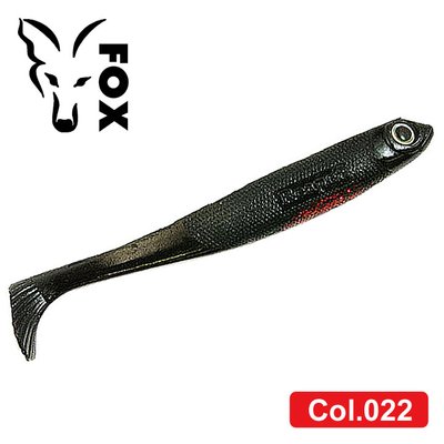 Silicone vibrating tail FOX 10cm Reaper #022 (black red belly) (1 piece) 186404 фото