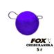 Peso de plomo "Cheburashka" FOX 5g violeta (1 pieza) 8574 фото 1