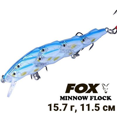 Воблер FOX Minnow Flock 11.5cm 15.7g #BL 10086 фото