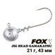 Lead Jig Head FOX corkscrew hook Gamakatsu #4/0 21g (1ud) 8565 фото 1