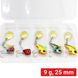 Set of tail spinners FOX Jig Tail Spinner Kit 9g (5 pieces of bait + box) 214787 фото 1