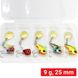 Set of tail spinners FOX Jig Tail Spinner Kit 9g (5 pieces of bait + box) 214787 фото 7