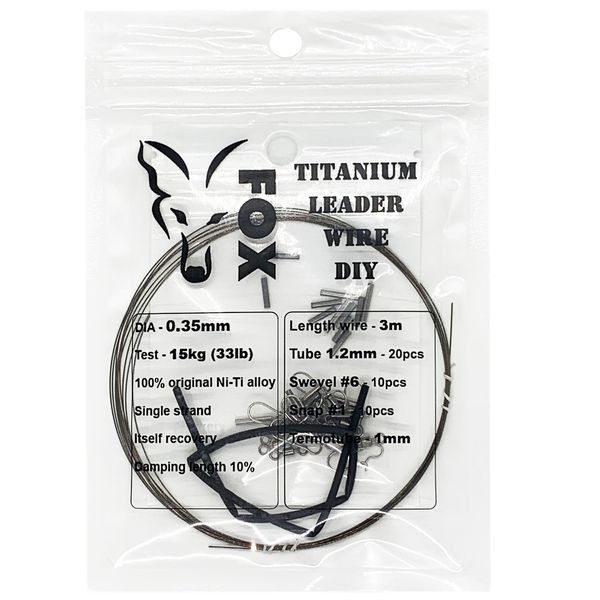 Laisse en titane 0.35mm 33lb 15kg 3m FOX Titanium Leader Wire DIY, kit pour fabriquer 10468 фото