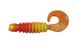 Силиконовый твистер для микроджига FOX 3,5см Krill #026 (red yellow) (съедобный, 10шт) 6563 фото 2