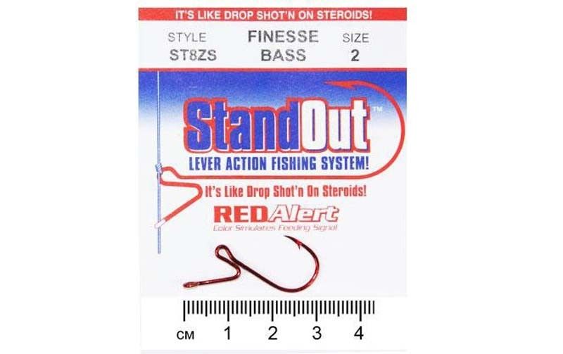 Anzuelo offset StandOut Red Alert ST8ZS #2 rojo (8 piezas) 7896 фото