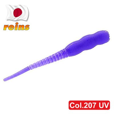 Silicone slug for micro jig Reins Aji Meat 1.8" #207 UV Violet (edible, 15 pcs) 8806 фото