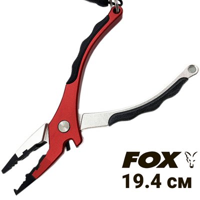 Інструмент рибальський FOX FG-1039 (червоний) + чохол + карабін 7553 фото