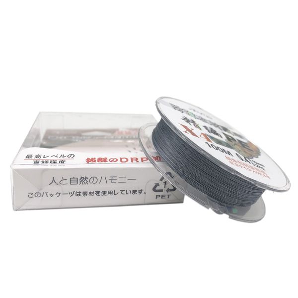 Cord Aidiao PEx4 100m #0.4 0.10mm 5.2kg gray 7881 фото