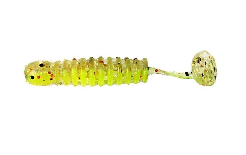 Silicone vibrating tail for microjig FOX 4cm Maggot #060 (yellow harlequin) (edible, 10 pcs) 6780 фото