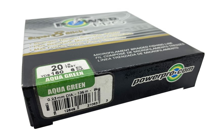 Cord PowerPro Super 8 Slick Aqua Green 20lb 135m 0.23mm. USA 6882 фото
