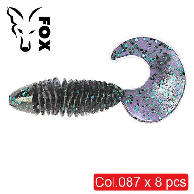 Silicone twister for microjig FOX 5.5cm Fluffy #087 (june bug) (edible, 8 pcs) 6124 фото